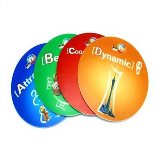 Custom Argraffu Meddal PVC Rownd Cwpan Coaster