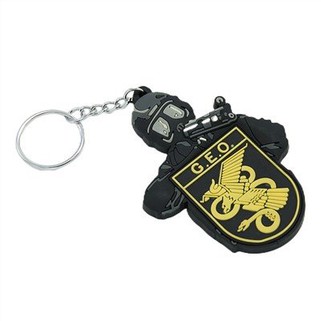 Keychain Rwber PVC Meddal 2D wedi'i Customized